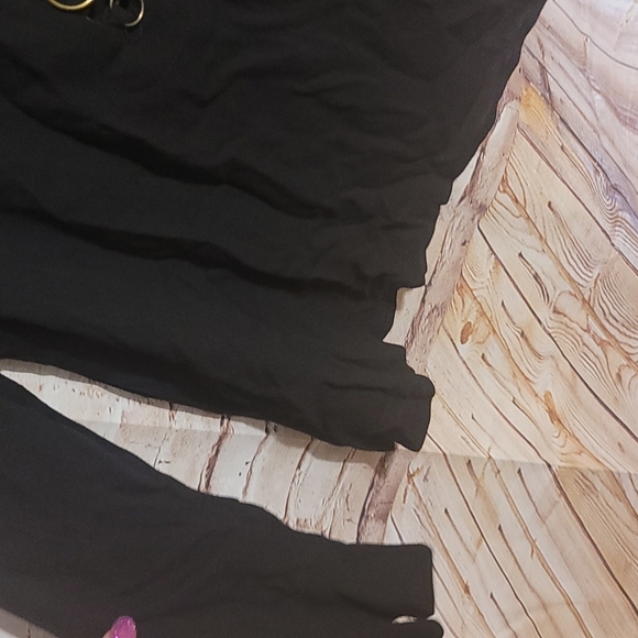 black Entro low cut tunic top sz small - Picture 5 of 6